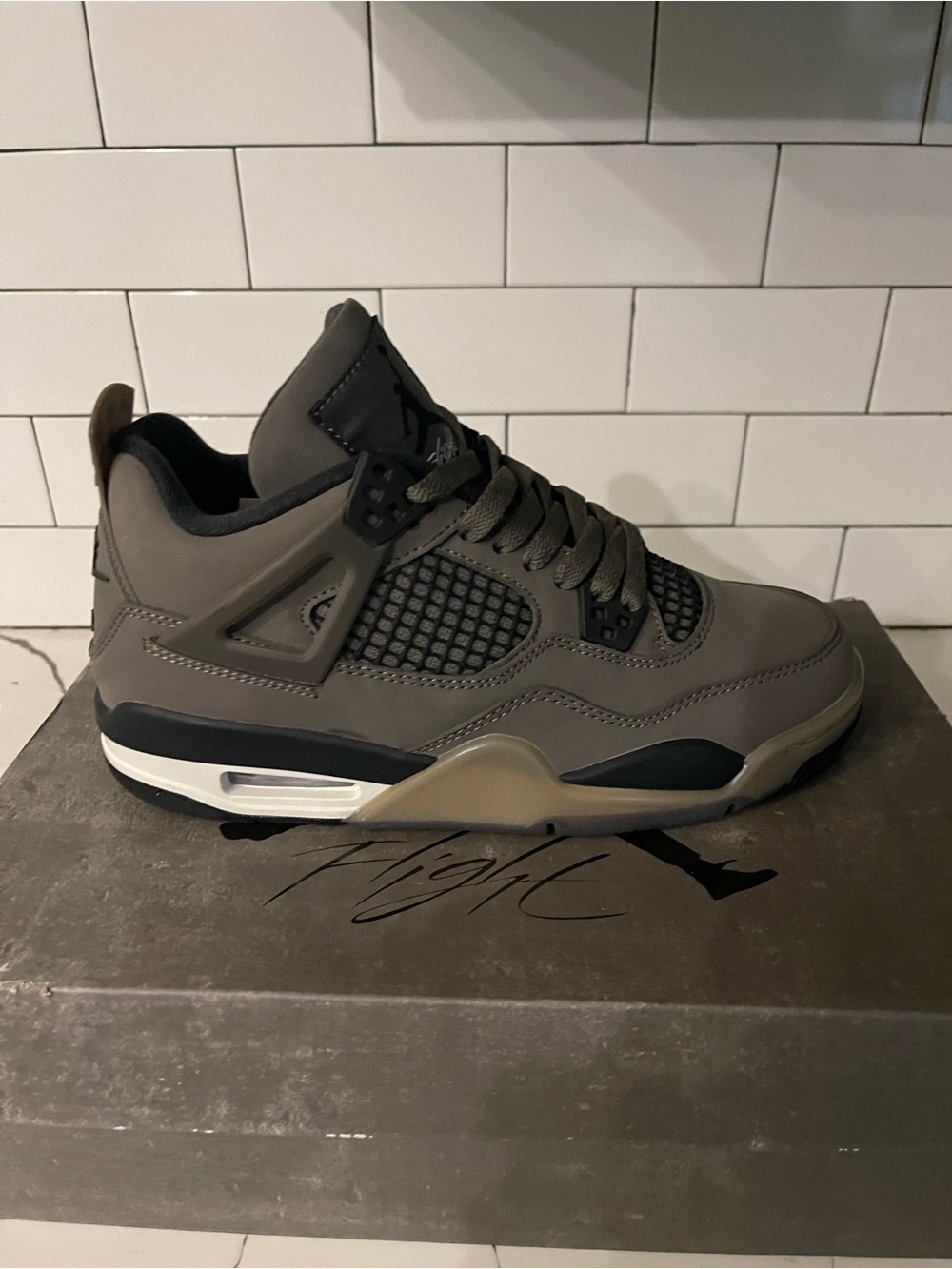 Mens Retro 4 Cave Stone Size 6.5.
